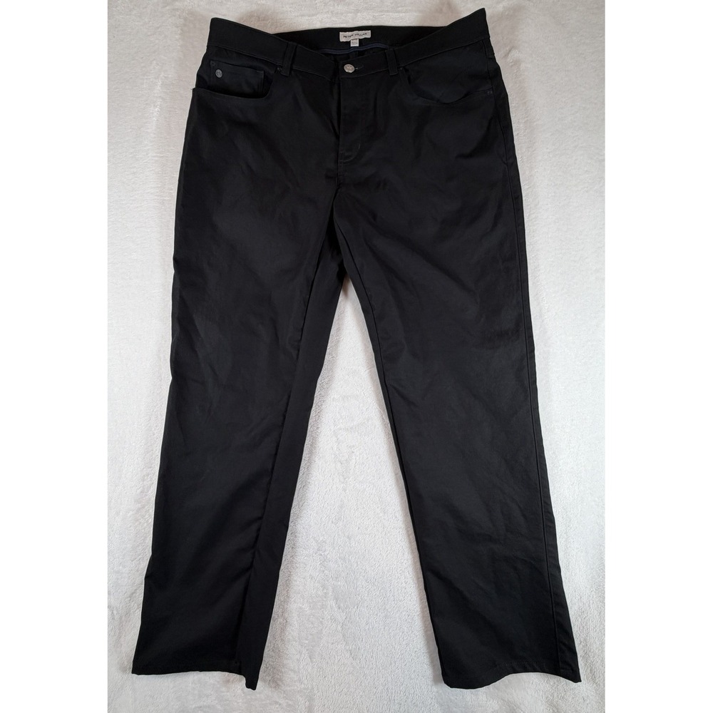 Peter Millar Performance Pants Men 34x32 Black Five-Pocket Pant Golf EB66